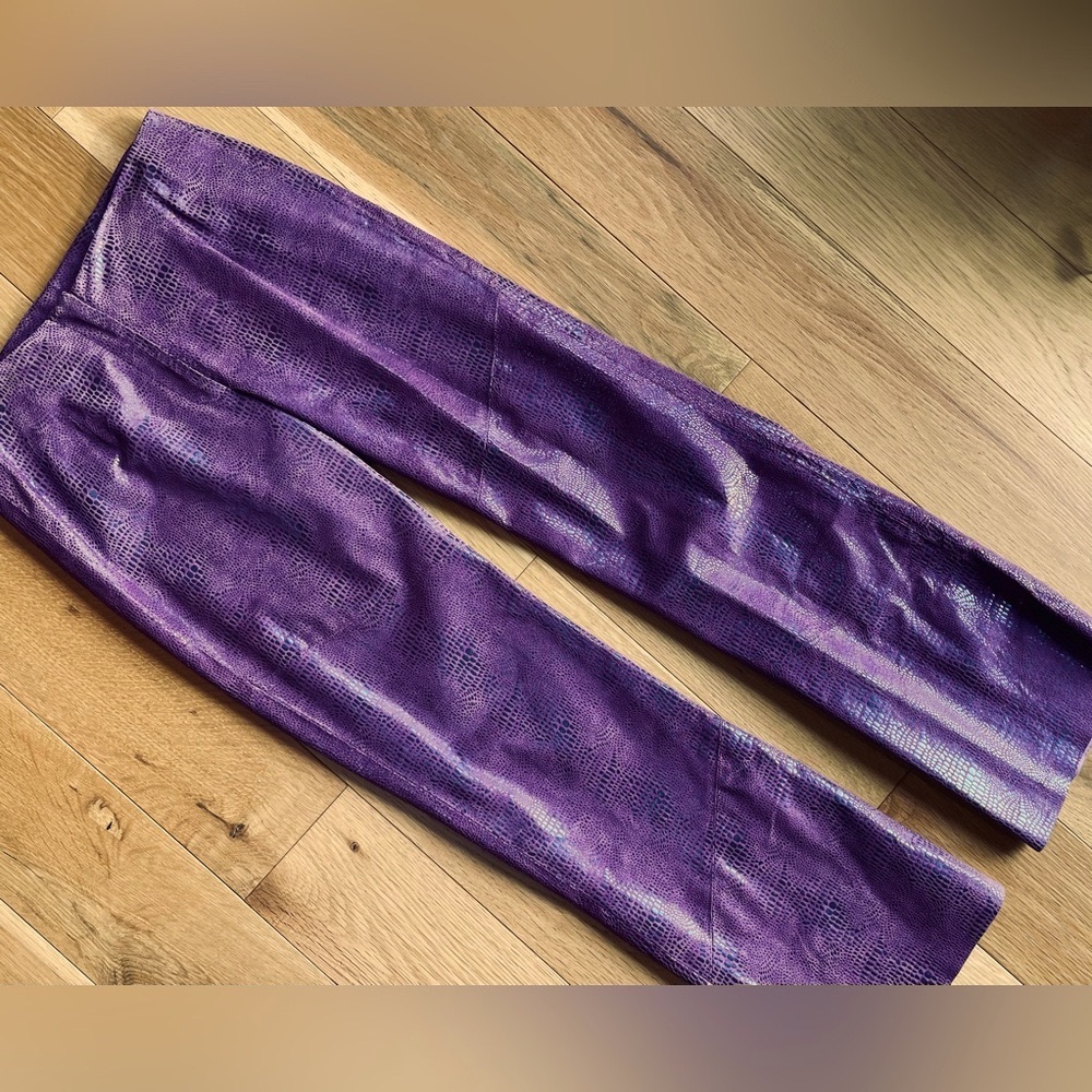 Wilsons Leather Purple Pants Sz 2 Festival Biker Moto